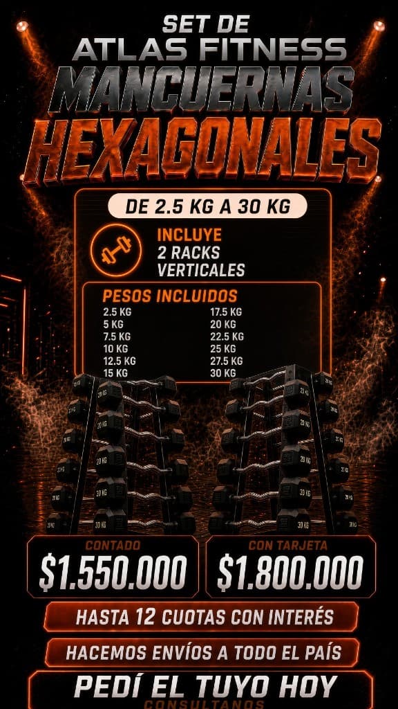 Mancuernas hexagonales